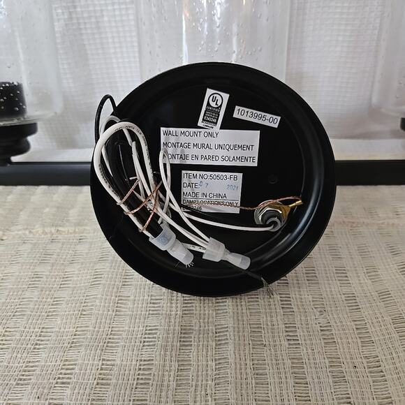 NWB Craftmade Bolden 3 Light Vanity Flat Black Clear Seeded Glass 24x 9 Inch - Picture 6 of 9